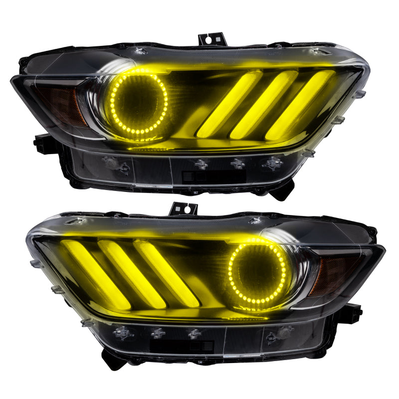 Oracle 15-17 Ford Mustang V6/GT/Shelby DRL w/ Halo Kit - ColorSHIFT w/o Controller