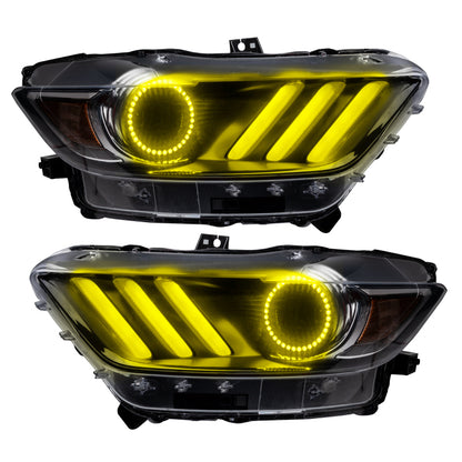 Oracle 15-17 Ford Mustang V6/GT/Shelby DRL w/ Halo Kit - ColorSHIFT w/o Controller