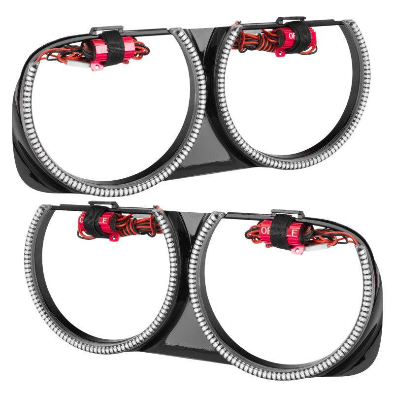Oracle 15-23 Dodge Challenger Pre-Installed LED Halo Headlight Bezel - Amber