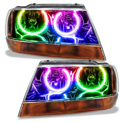 Oracle Jeep Grand Cherokee 99-04 Halo Kit - ColorSHIFT w/ Simple Controller