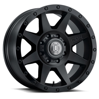 ICON Rebound HD 17x8.5 / 8x6.5 / 13mm / 5.25in BS Double Black Wheel