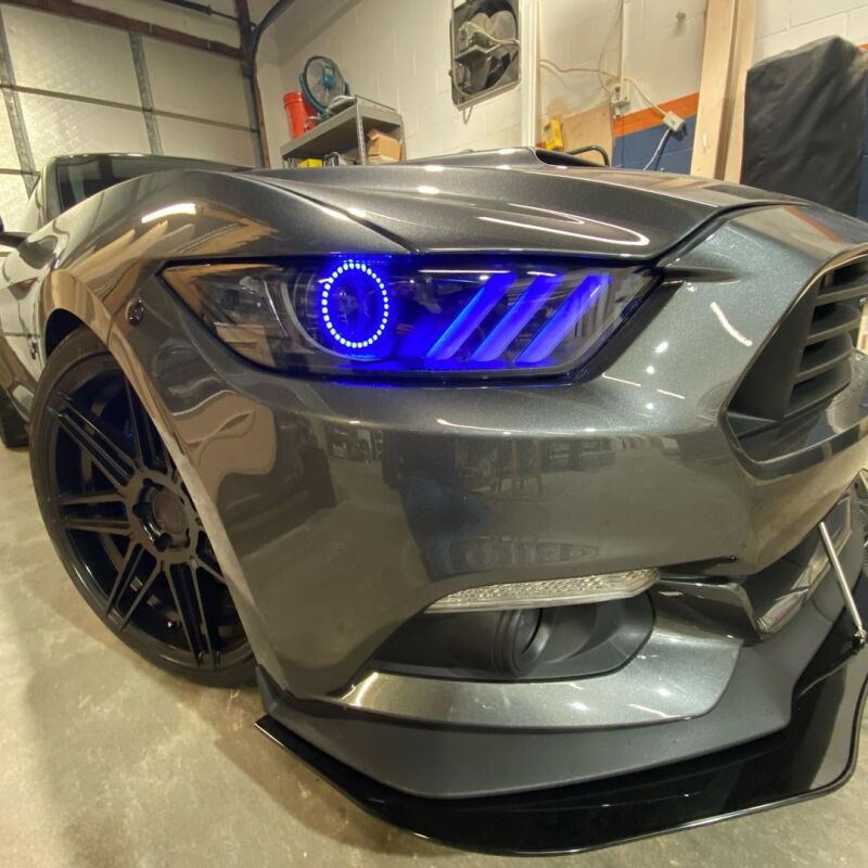 Oracle 15-17 Ford Mustang V6/GT/Shelby DRL w/ Halo Kit - ColorSHIFT w/ Simple Controller