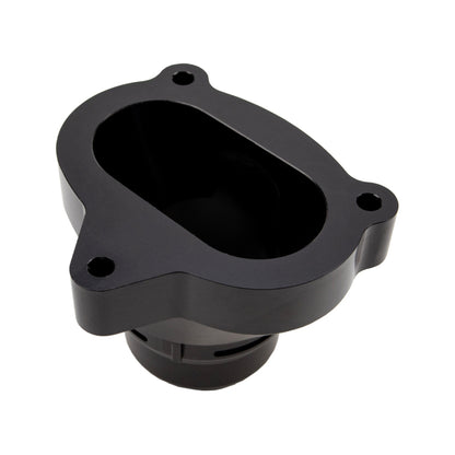 Wehrli 11-25 Ford Power Stroke 6.7L Billet Aluminum Thermostat Housing - Black Anodized