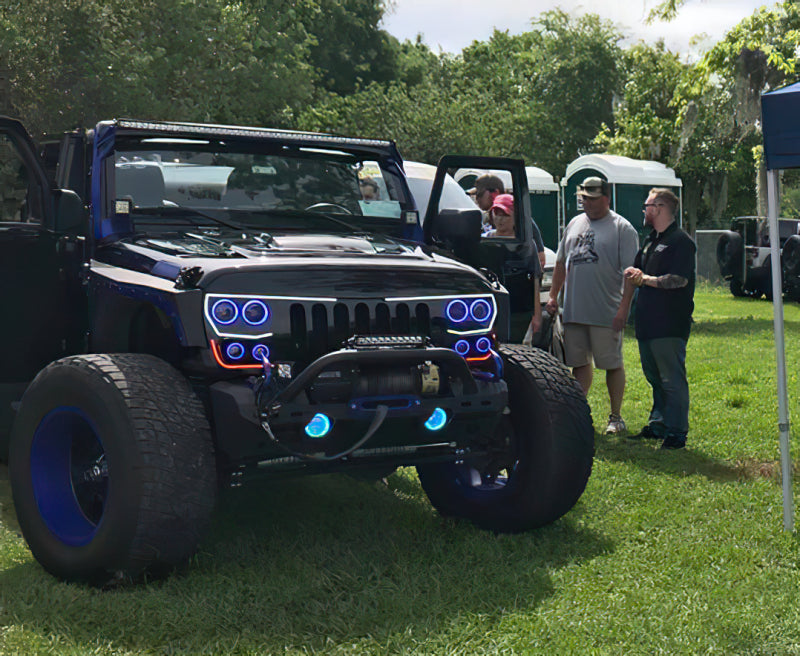 Oracle Vector Jeep Wrangler JK Grille Halo Kit - ColorSHIFT w/o Controller