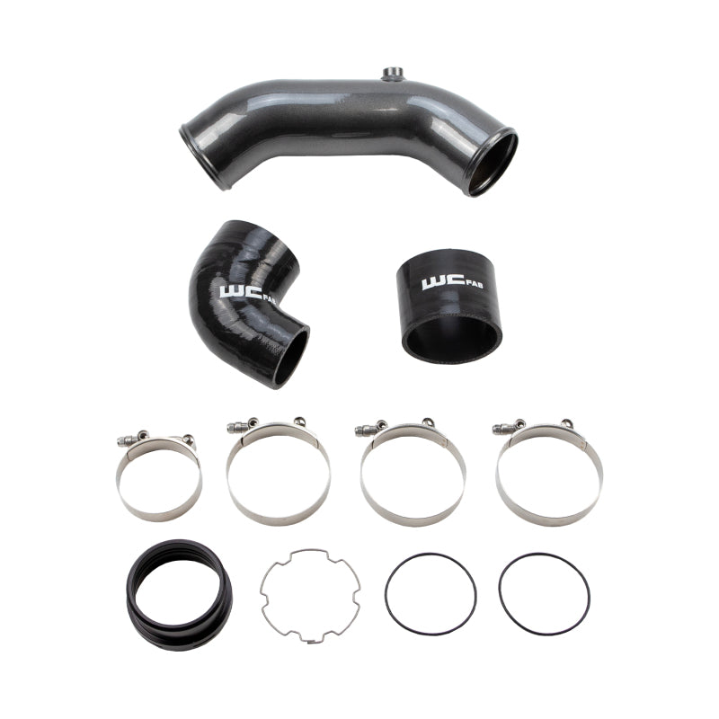 Wehrli 2017+ Ford 6.7L Power Stroke 3.5in Cold Side Intercooler Pipe - Candy Teal
