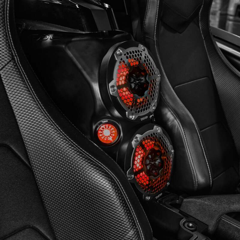 DS18 2015+ Polaris Slingshot Center Console Enclosure Fits 2x 6in & 2x 2.28in Speakers(Not Included)