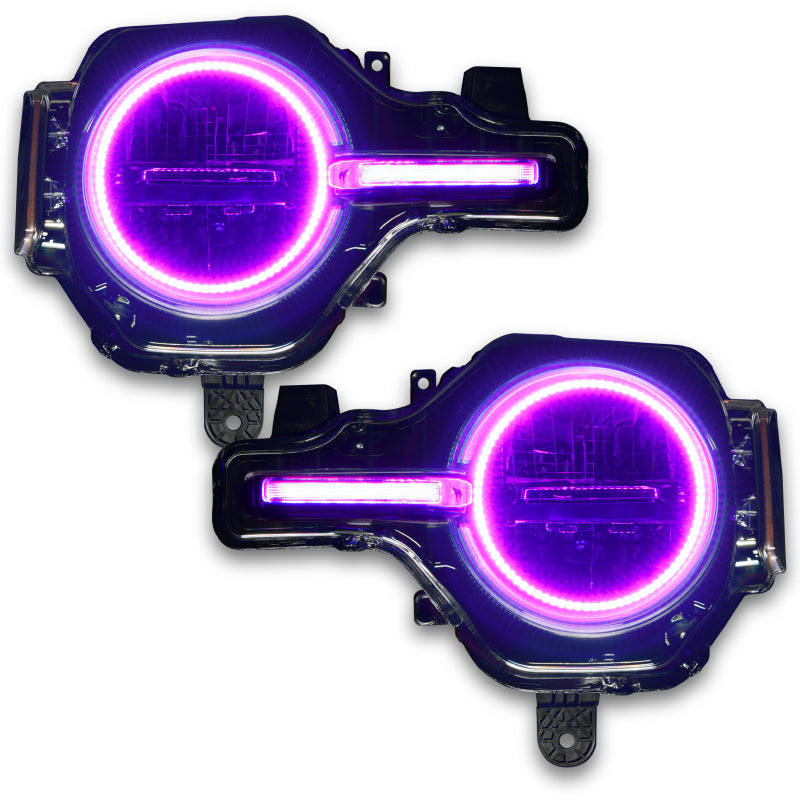 Oracle 21-22 Ford Bronco Headlight Halo Kit w/DRL Bar - Base Headlights -w/BC1 Controller