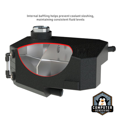 Mishimoto 2013+ Ford Focus ST/2016+ Focus RS Aluminum Expansion Tank - Wrinkle Blue
