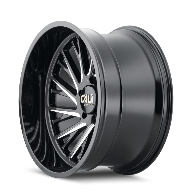 Cali Off-Road 9114 Purge 22x12 / 6x135 BP / -51mm Offset / 87.1mm Hub Gloss Black Milled Wheel