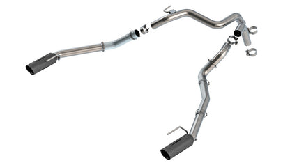 Borla 24-25 Ford Ranger Raptor 2.75in Tail Pipe Kit 4in Tip - Brawler Ceramic Black