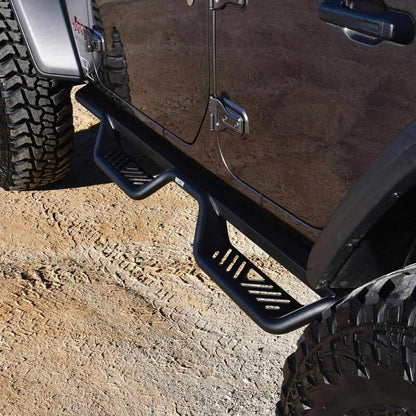 Westin 18-22 Jeep Wrangler JL Unlimited Outlaw Nerf Step Bars - Textured Black