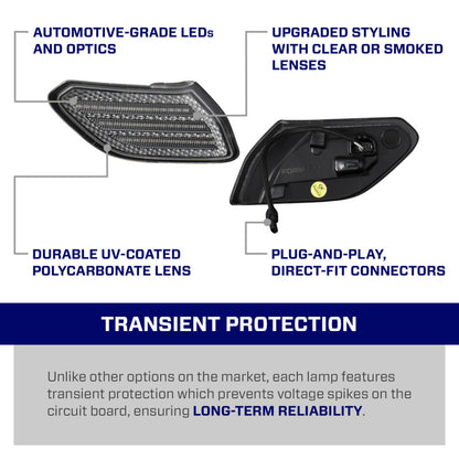 Form Lighting 2018 Wrangler JL LED Sidemarkers Smoked (Pair)