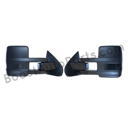 diesel compatible rpo k40 ambient air sensor boost auto parts tow towing mirrors mirror chevy gm gmc silverado sierra 1500 2500hd duramax black chrome smoked amber paint to match white boost auto parts boostautoparts.com dpn dqs 2015 2016 2017 2018 2019