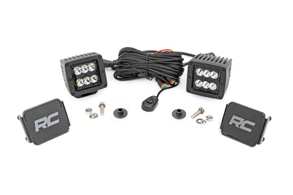 LED Light Kit | Ditch Mount | 2" Black Pair | Spot Pattern | Ford Bronco (21-26)