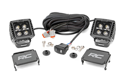 LED Light Kit | Ditch Mount | 2" Black Pair | Amber DRL | Ford Bronco (21-26)