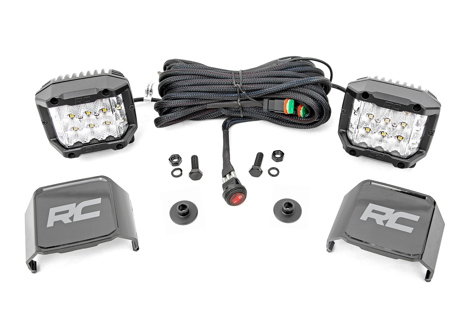LED Light Kit | Ditch Mount |  2" Chrome Pair | Wide | Ford Bronco 4WD (21-26)