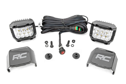 LED Light Kit | Ditch Mount |  2" Chrome Pair | Wide | Ford Bronco 4WD (21-26)