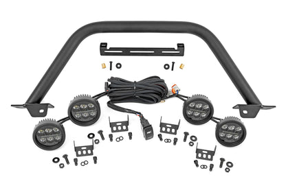 Safari Bar | 3.5" Round LED (Quad) | Black | Amber DRL | OE Modular Steel | Ford Bronco (21-26)