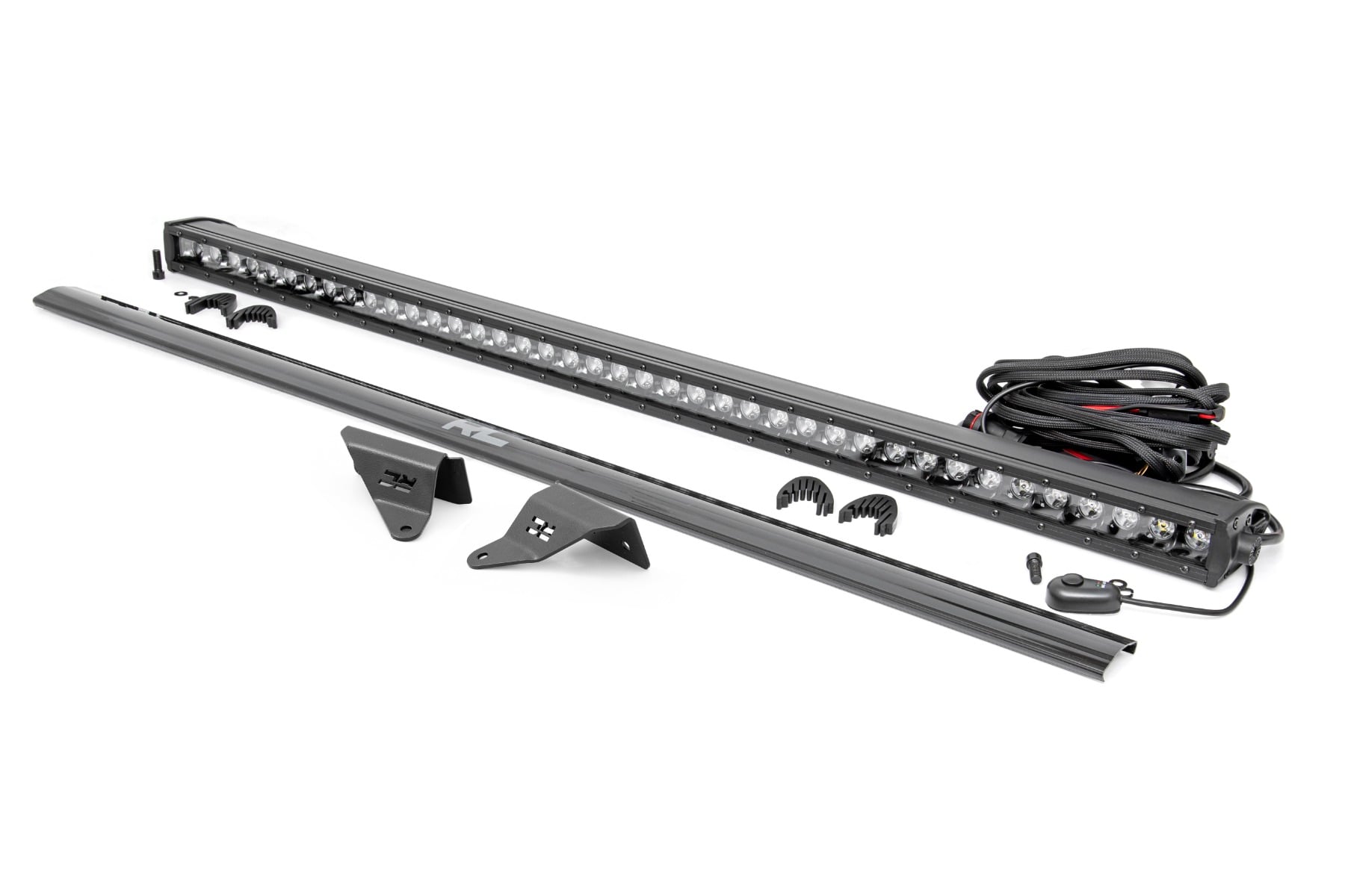 LED Light Kit | Upper Windshield | 40" Black Single Row | Ford Bronco (21-26)