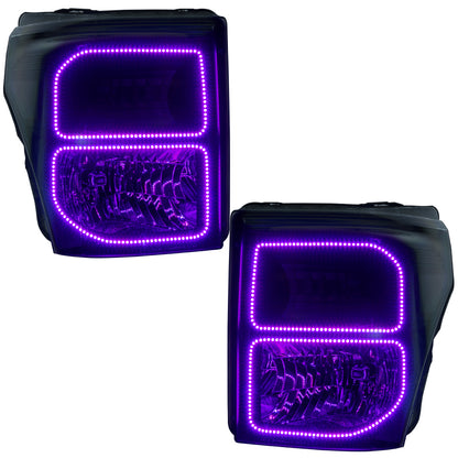 Oracle Ford F250/350 11-16 Halo Kit (Square Ring Design) - w/ Simple Controller