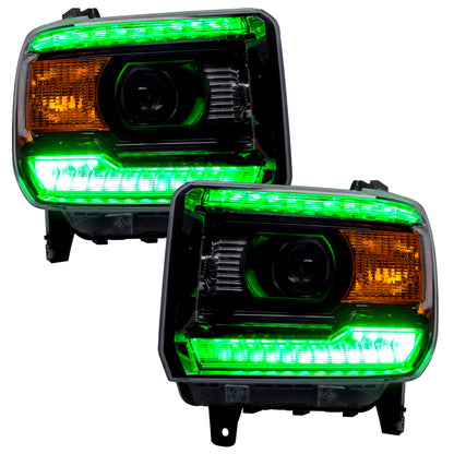 Oracle 14-15 GMC Sierra Headlight DRL Upgrade Kit - ColorSHIFT w/o Controller