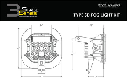 Diode Dynamics SS3 Pro Type SD Kit ABL - White SAE Fog