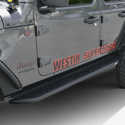 Westin 18-24 Jeep Wrangler (JL) Unlimited 4DR Outlaw Running Board - Textured Black