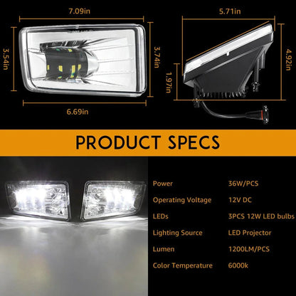 (2pcs/set) 36W Chrome LED Fog Lights 5202 for Chevy(Chevrolet)