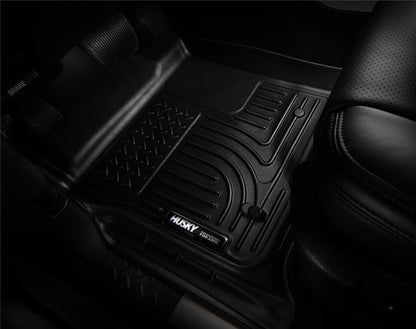 Husky Liners 07-12 Chevy Silverado/GMC Sierra Extended Cab WeatherBeater Combo Black Floor Liners