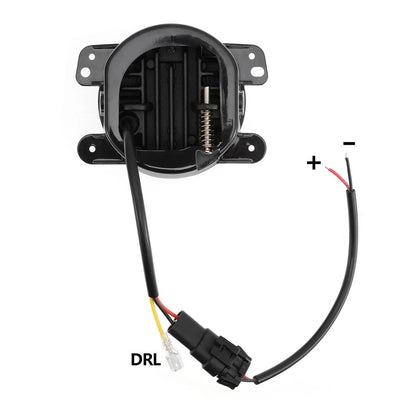 (2pcs/set) 4" 60W LED Fog Lights with White Halo Ring DRL for Jeep Wrangler JK/ Jeep Grand Cherokee/ Dodge