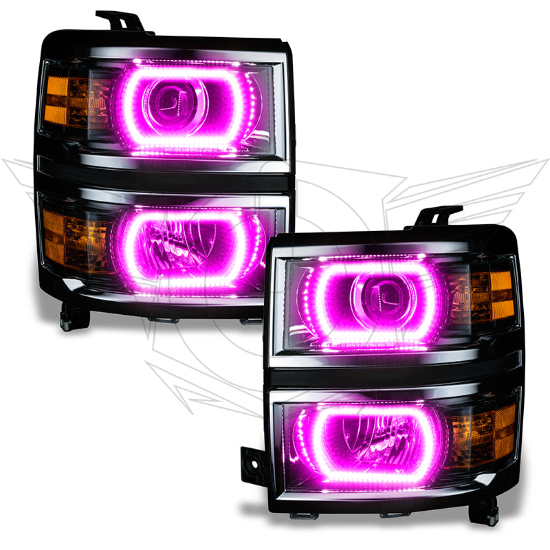 Oracle Chevy Silverado 14-15 Halo Kit Projector Style - ColorSHIFT w/o Controller