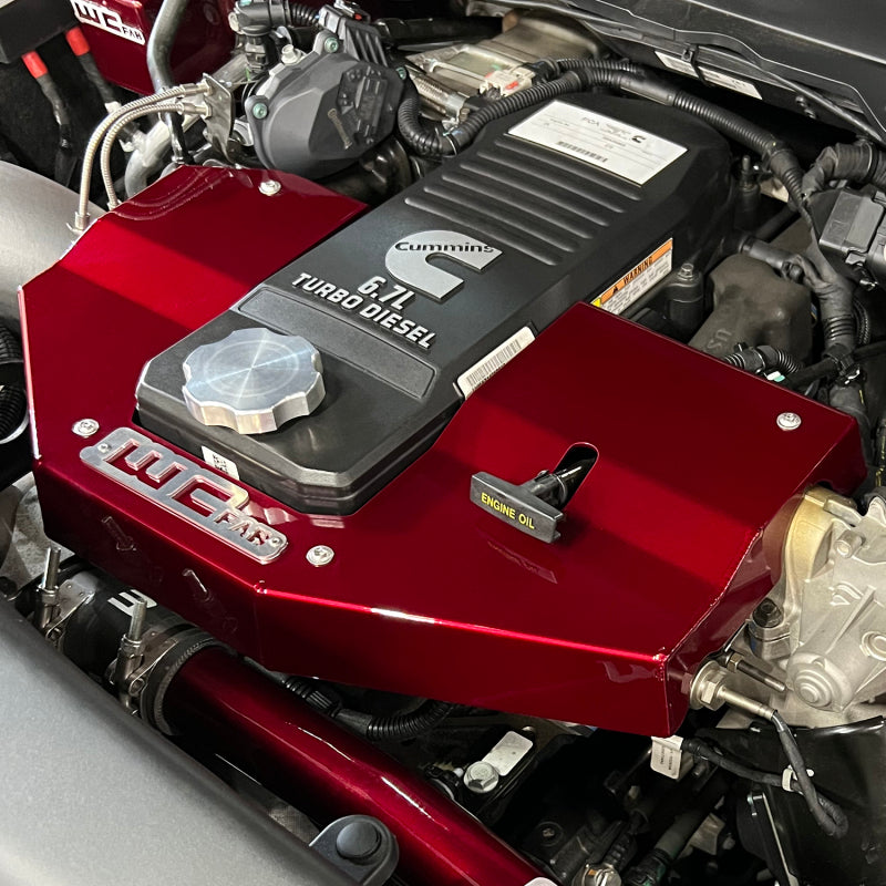 Wehrli 10-23 Cummins Fabricated Aluminum Engine Cover - Gloss Black