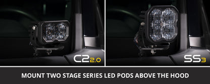Diode Dynamics 16-21 Toyota Tacoma Pro SS3 LED Ditch Light Kit - Yellow Combo
