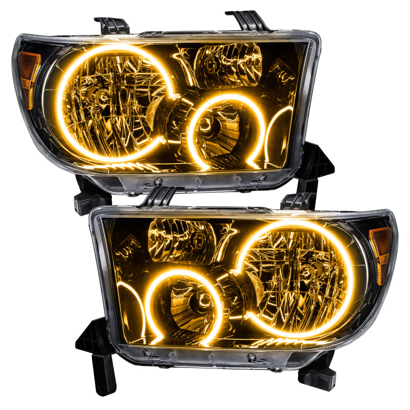 Oracle 07-11 Toyota Tundra Pre-Assembled Headlights - Black Housing - ColorSHIFT