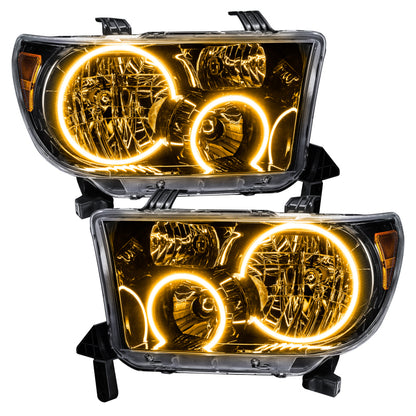 Oracle 07-11 Toyota Tundra Pre-Assembled Headlights - Black Housing - ColorSHIFT