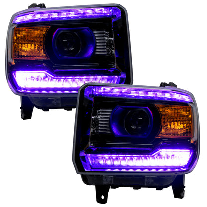 Oracle 14-15 GMC Sierra Headlight DRL Upgrade Kit - ColorSHIFT