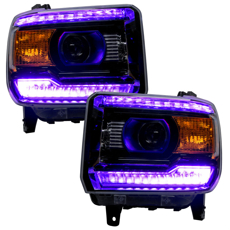Oracle 14-15 GMC Sierra Headlight DRL Upgrade Kit - ColorSHIFT w/o Controller