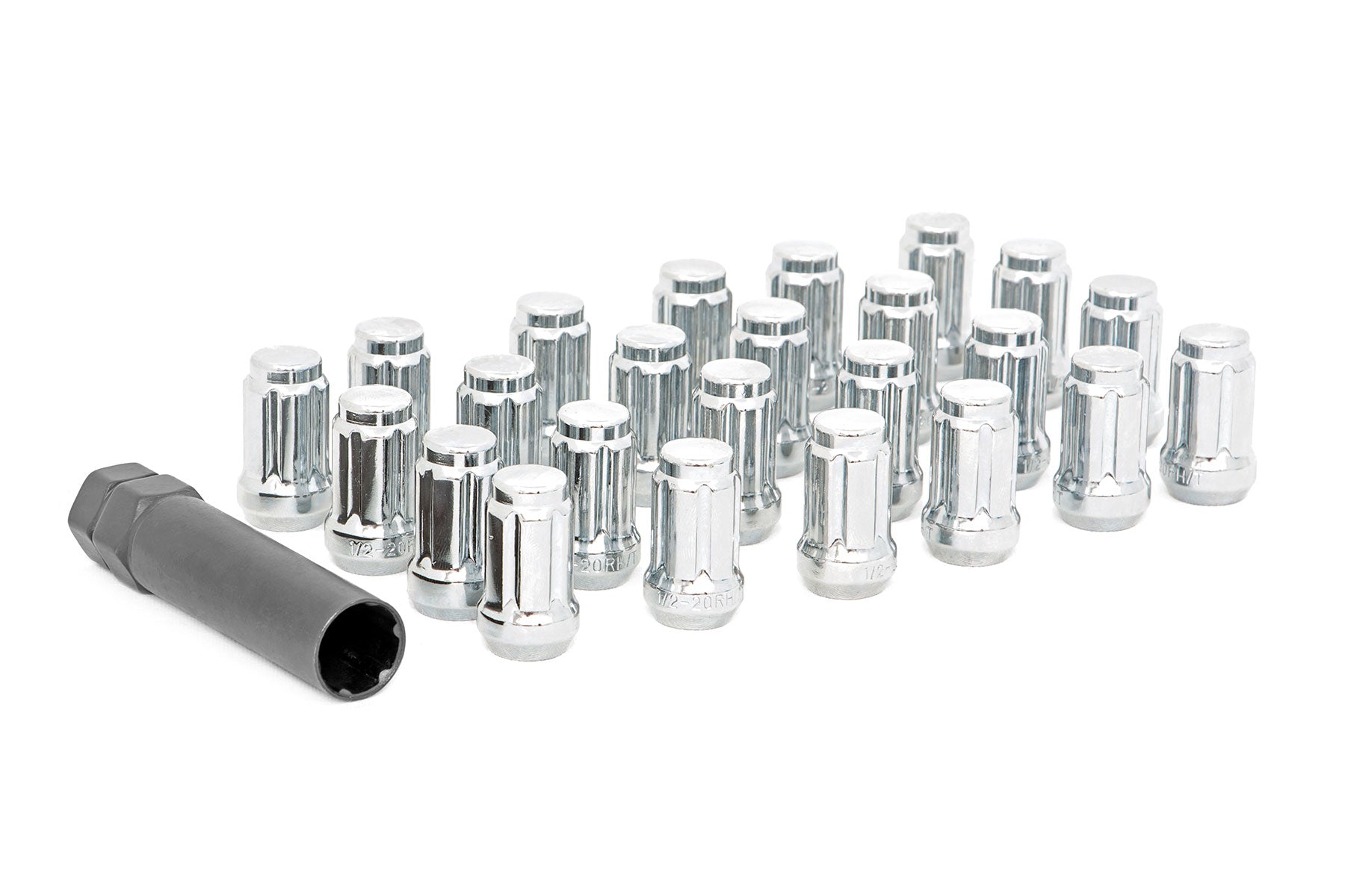 Lug Nut Set | M12x1.25 | 24 Qty | Chrome 