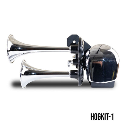 Chrome Dual Air Horn System For 1979 and Later Harley-Davidson Motorcycles