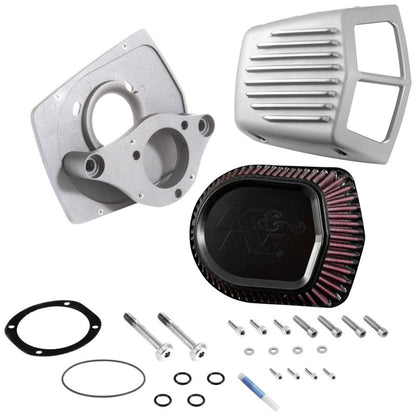 K&N Street Metal Intake System - Shaker Touring 2017 Silver Intake System-Harley-Davidson