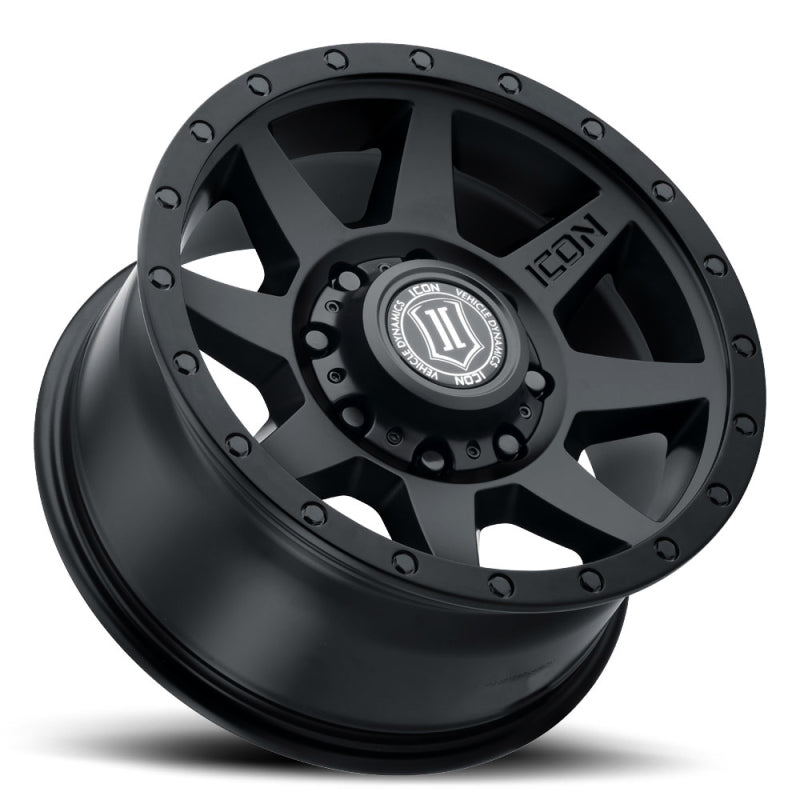 ICON Rebound HD 17x8.5 / 8x6.5 / 13mm / 5.25in BS Double Black Wheel