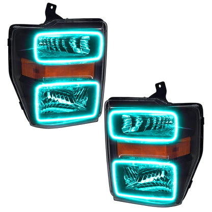 Oracle 08-10 Ford F250/350 LED HL - Black - ColorSHIFT