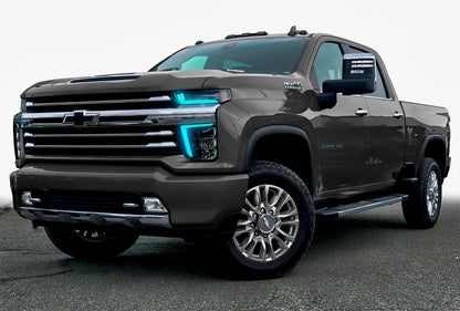 Oracle 20-21 Chevy Silverado HD 2500 RGB+W Headlight DRL Kit - ColorSHIFT w/o Controller
