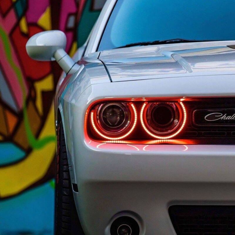 Oracle Dodge Challenger 15-21 LED Waterproof Halo Kit - ColorSHIFT w/o Controller