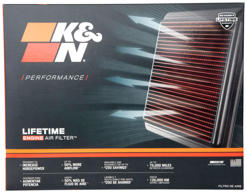 K&N Replacement Air Filter FORD CROWN VICTORIA & MERCURY GRAND MARQUIS 5.0L V8; 86-91