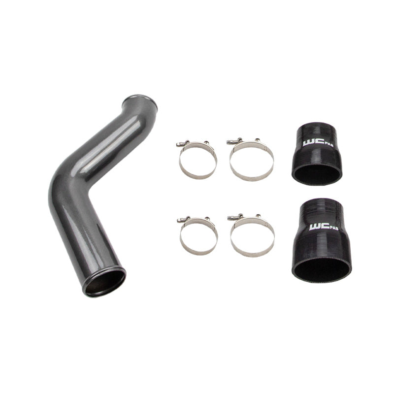 Wehrli 19-24 Cummins 6.7L Passenger (Hot) Side 3.5in Intercooler Pipe - Flat Black