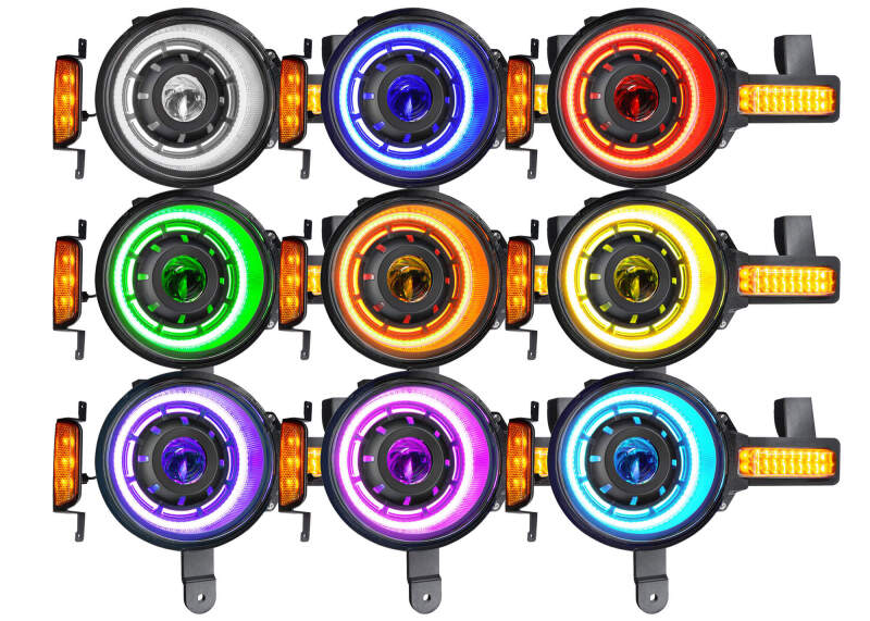 Oracle 2021+ Ford Bronco Oculus Bi-LED Projector Headlights - ColorSHIFT LED