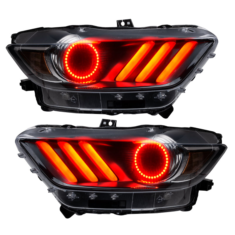 Oracle 15-17 Ford Mustang V6/GT/Shelby DRL w/ Halo Kit - ColorSHIFT w/ Simple Controller