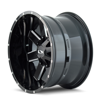 ION 141 20x12 / 8x165.1 BP / -44mm Offset / 130.8mm Hub Gloss Black Milled Wheel