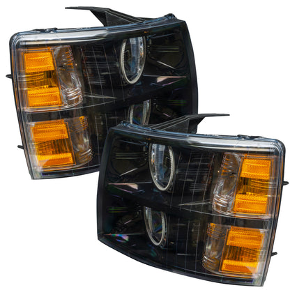 Oracle 07-13 Chevy Silverado SMD HL - Blk - Round Style - ColorSHIFT w/ 2.0 Controller